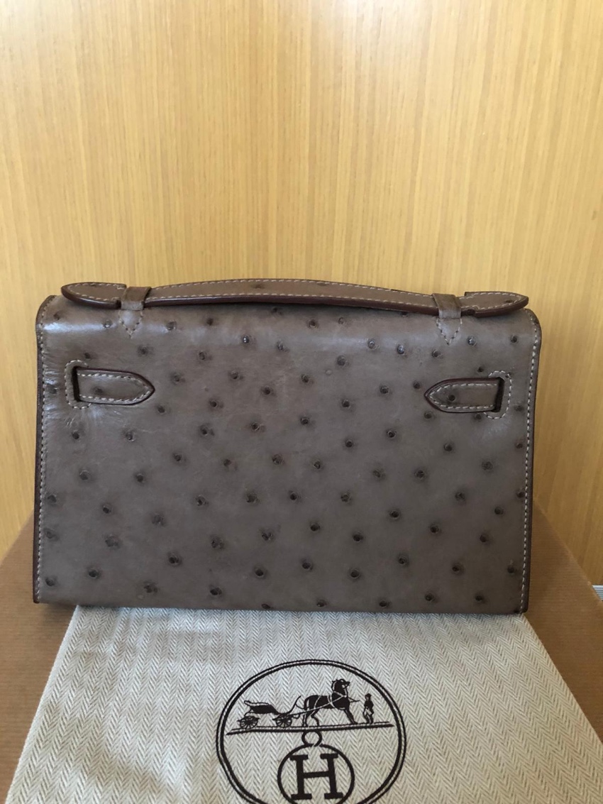 kelly pochette ostrich