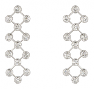 Tiffany & Co. Platinum Diamond Long Earrings