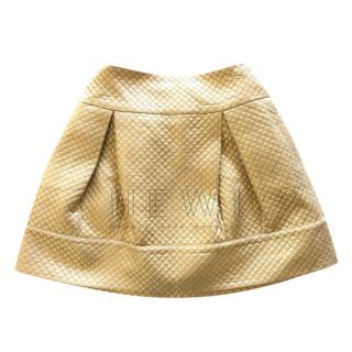 Simonetta Quilted Gold Skirt