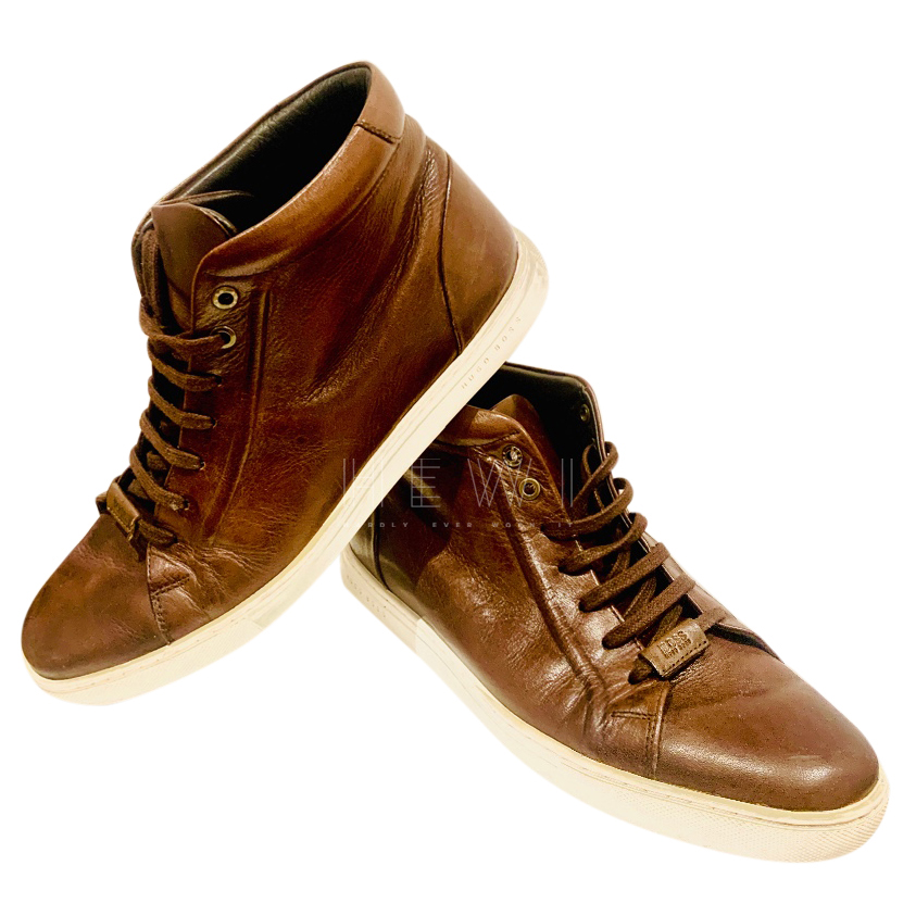 hugo boss leather sneakers