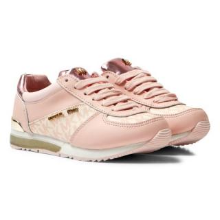 Michael Kors Pink Zia Allie Wrap Lace Up Trainers