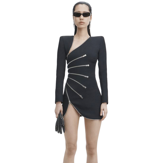 alexander wang black zipper dress