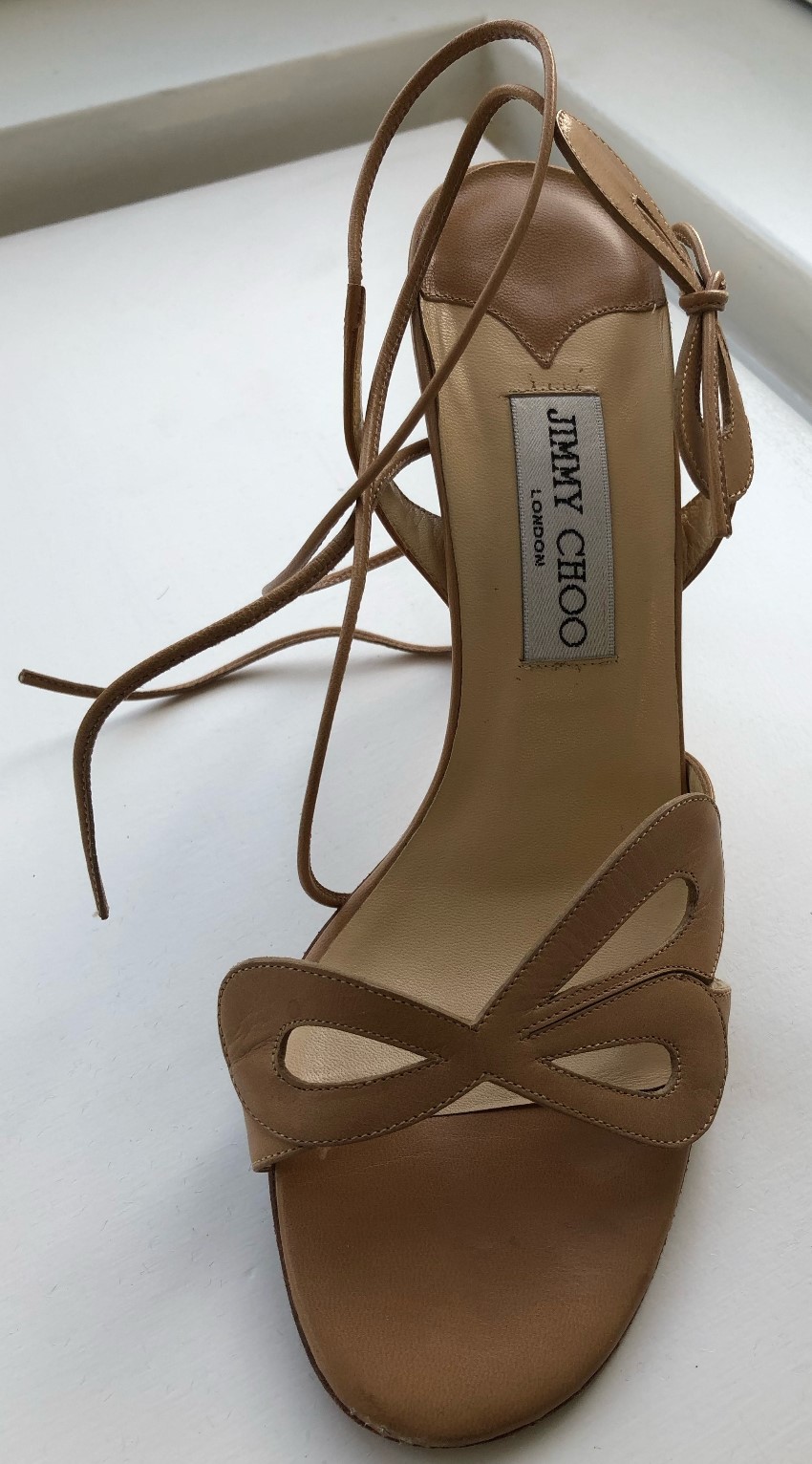 Jimmy Choo Camel Butterfly Strappy Sandals | HEWI