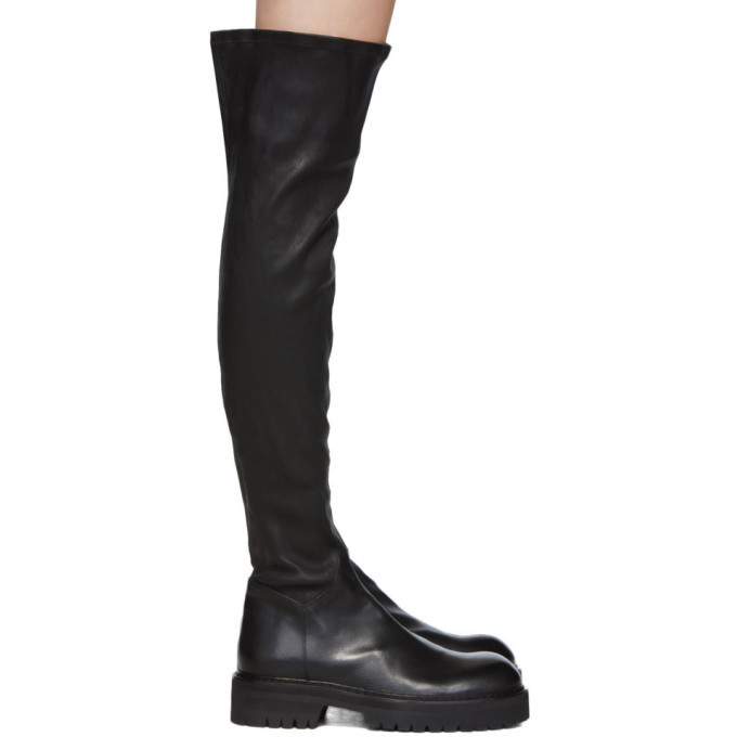 ann demeulemeester over the knee boots