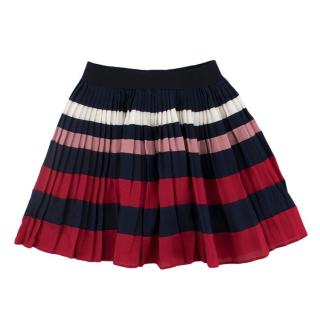Gucci Pleated Striped Skirt
