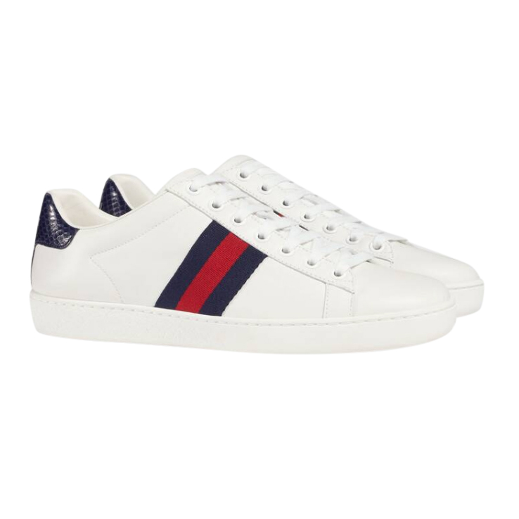 gucci blue and red stripe shoes