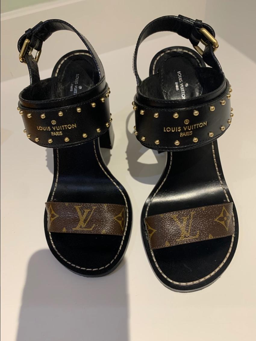 Louis Vuitton Monogram Studded Nomad Sandals | HEWI