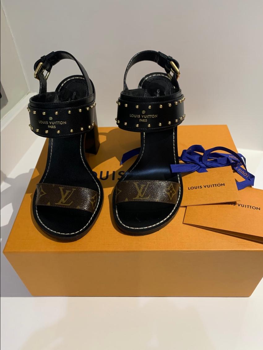 Louis Vuitton Monogram Studded Nomad Sandals | HEWI