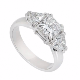 Bespoke Princess Cut Platinum Diamond Ring