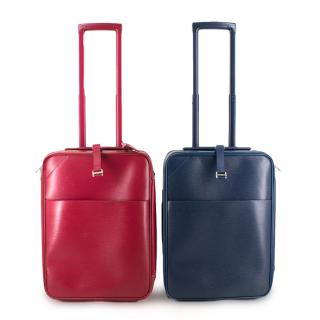 Louis Vuitton Red & Blue Pegase 55 Suitcase Set 