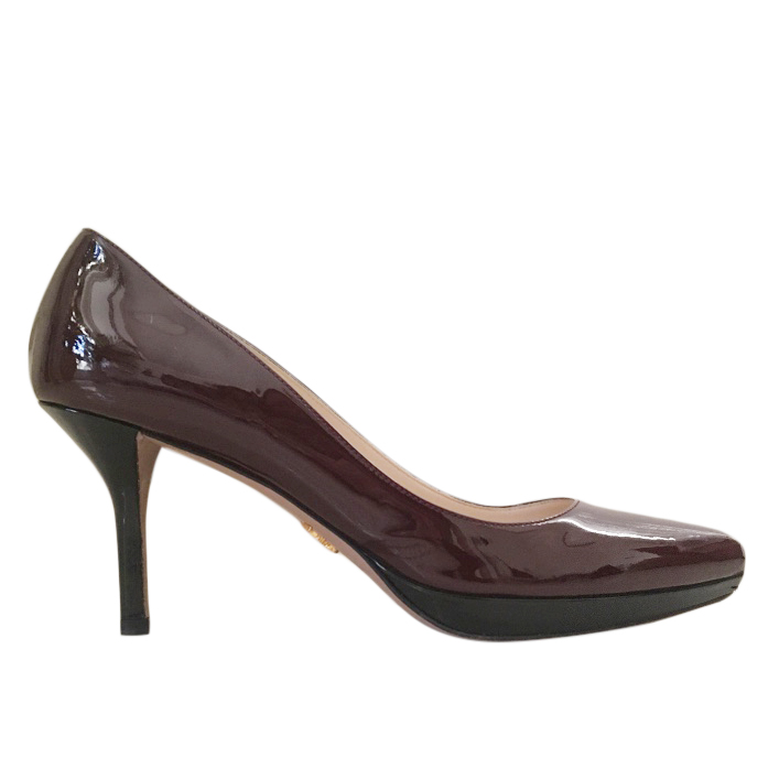 burgundy patent leather heels