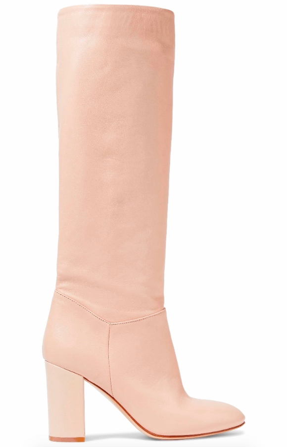 pale pink boots