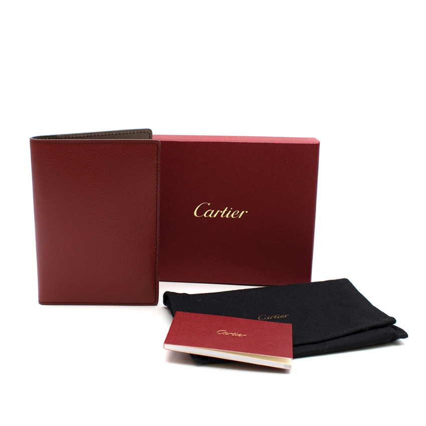 Cartier Burgundy Passport Holder | HEWI