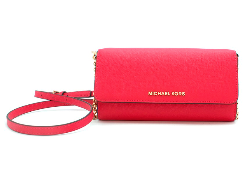 michael kors jet set travel saffiano leather chain wallet