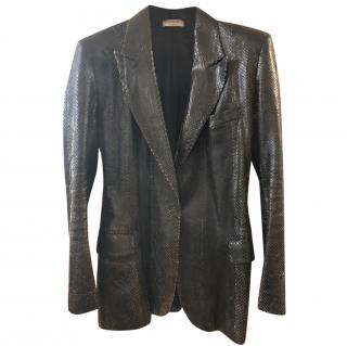 Yves Saint Laurent Vintage Black Python Jacket