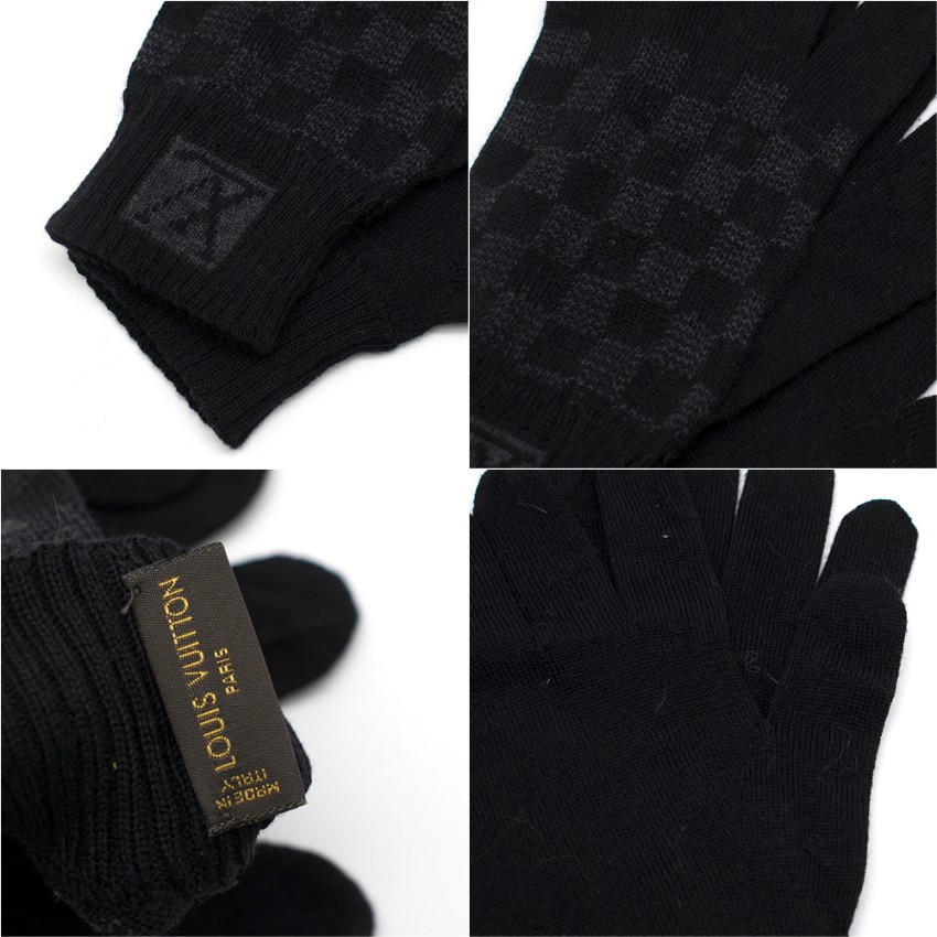 Louis Vuitton Damier Graphite Wool Scarf and Hat 