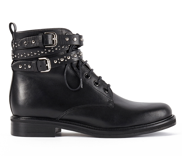 Maje Flint Black Leather Ankle Boots | HEWI