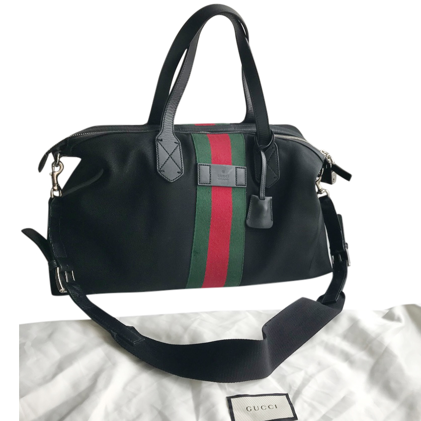 gucci black boston bag