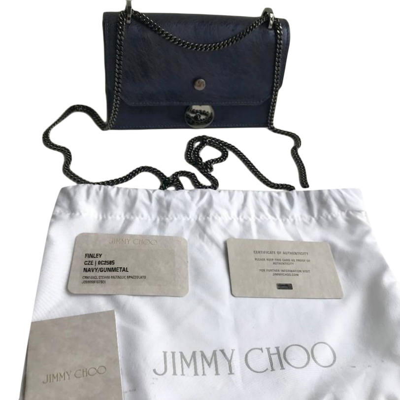 jimmy choo metallic bag