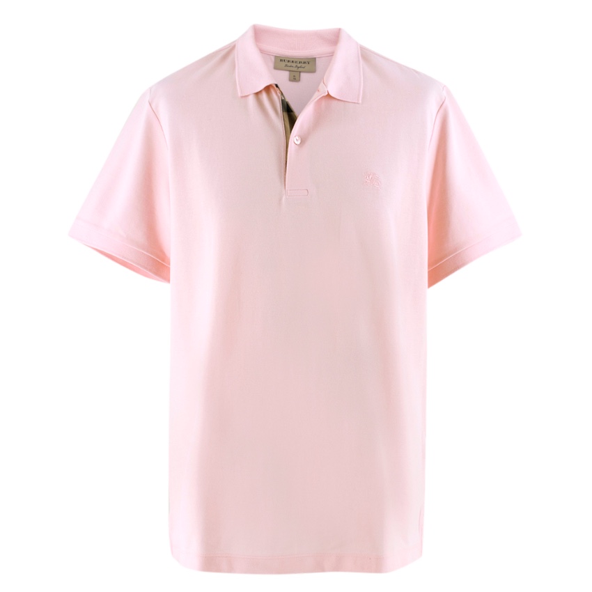 Burberry Pink Embroidered Polo Shirt | HEWI