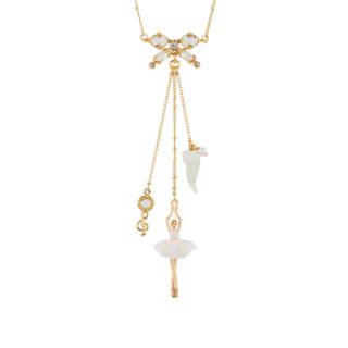 New Les Nereides ballerina and treble clef pendant necklace