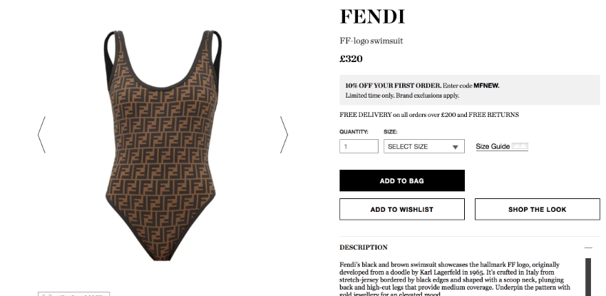 fendi ff swimsuit