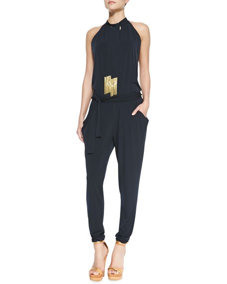 michael kors navy jumpsuit