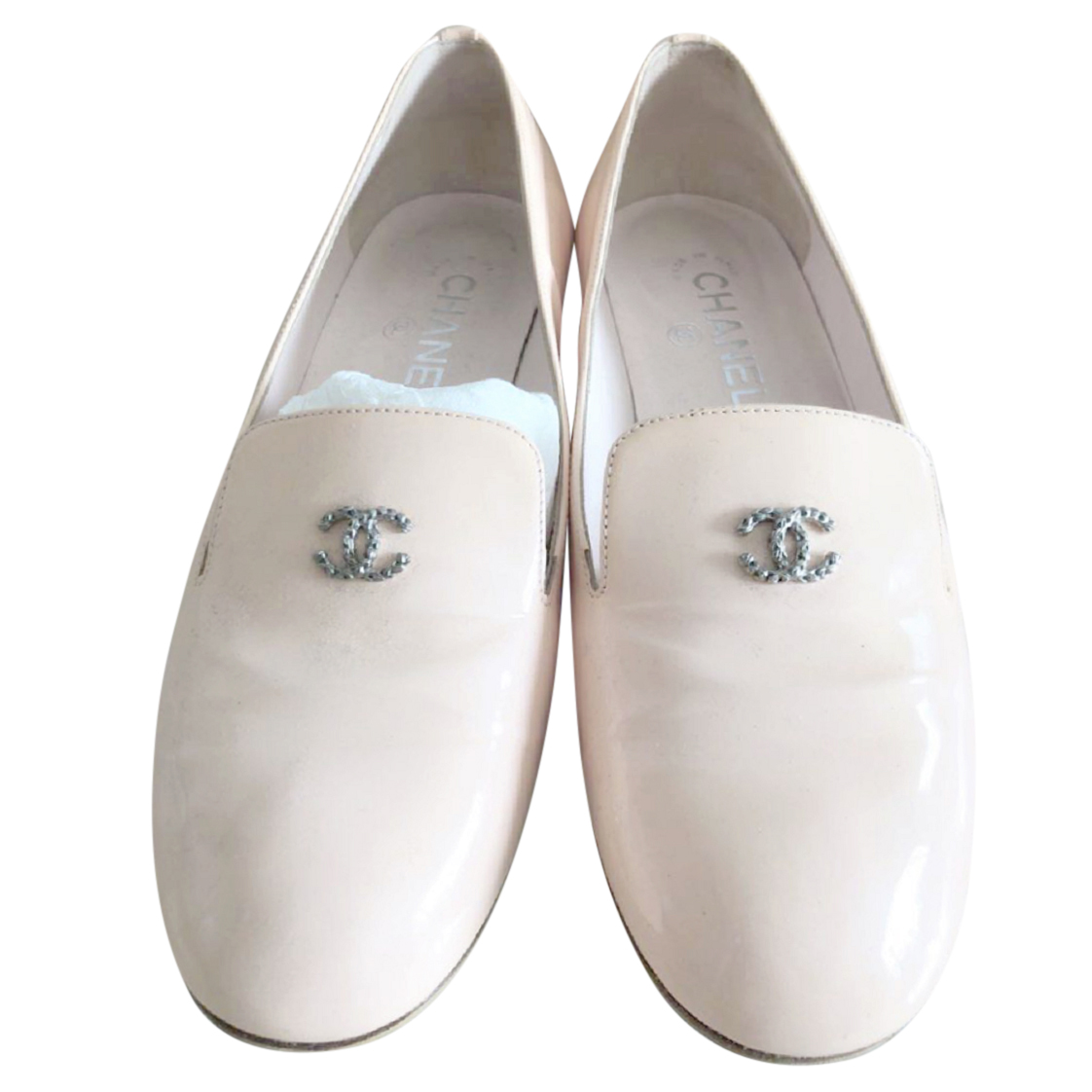 pale pink loafers