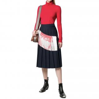 Calvin Klein 205W39NYC fringe detail pleated skirt