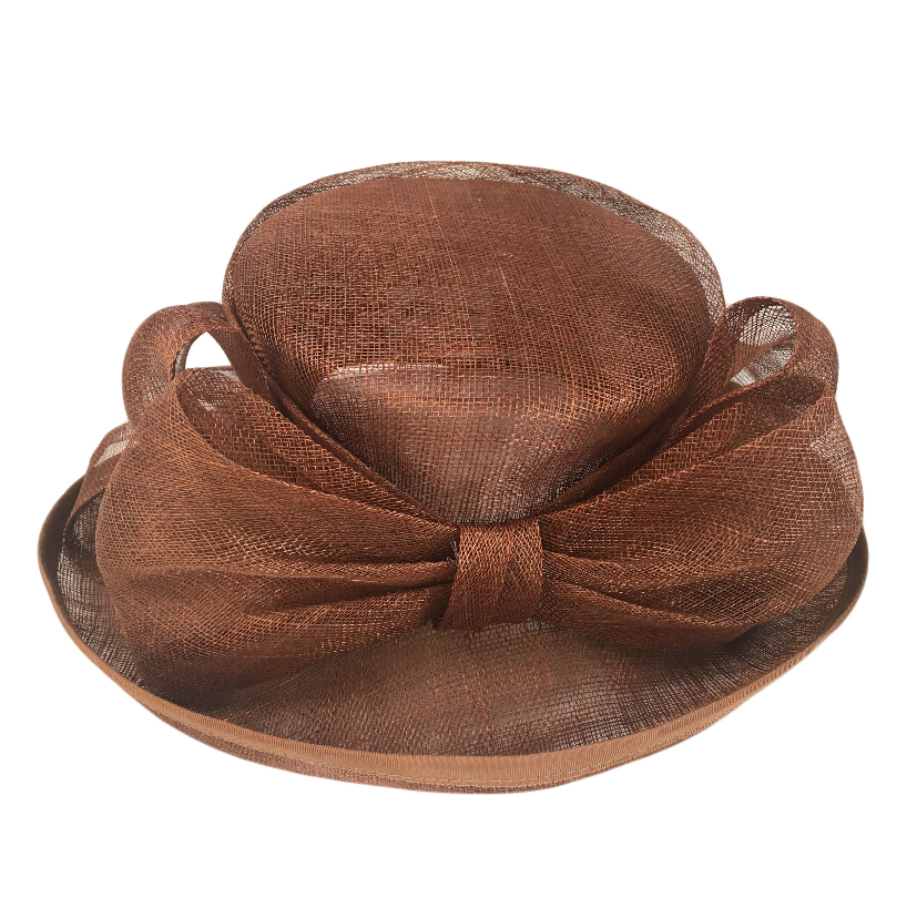 brown occasion hat