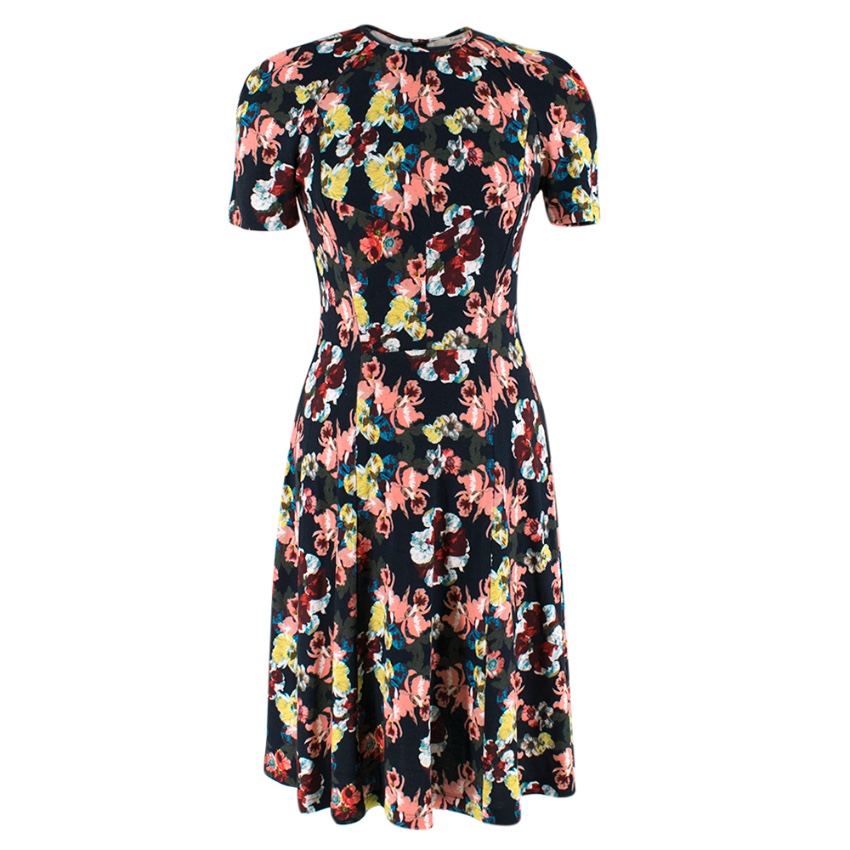 erdem black floral dress