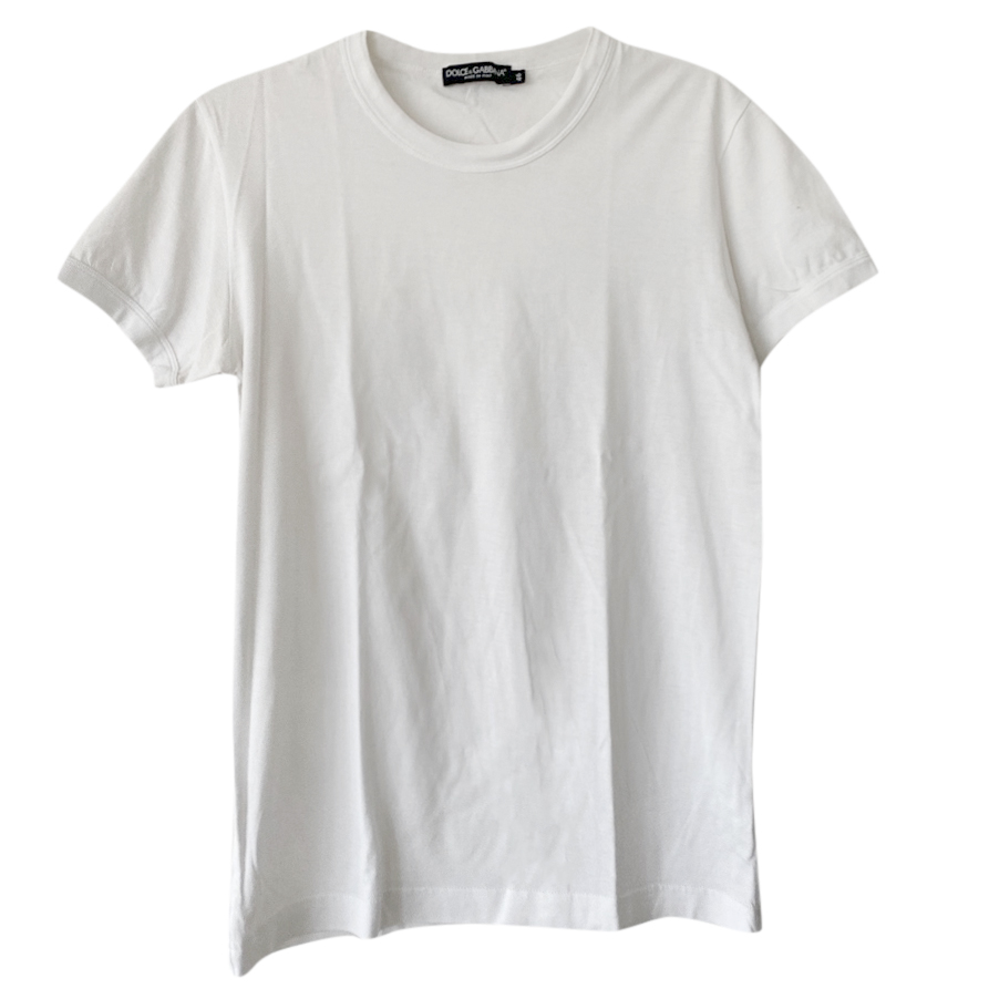 dolce and gabbana plain white t shirt