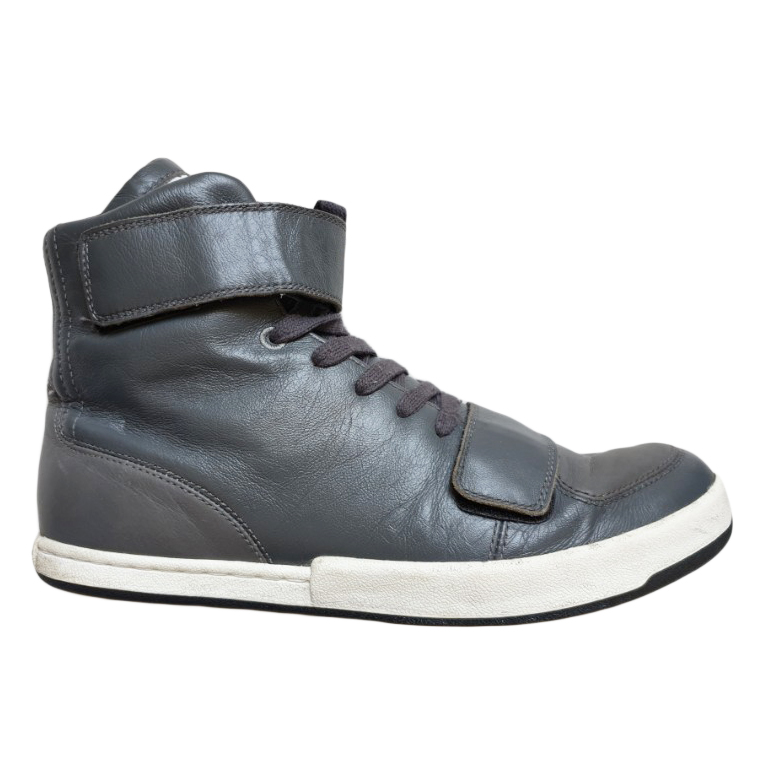 Jil Sander Grey Leather High Tops | HEWI