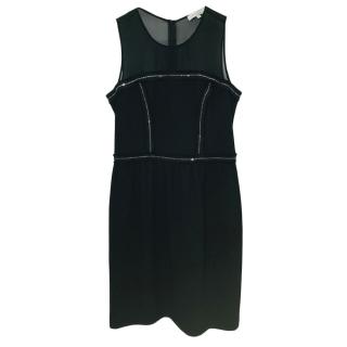Sandro black chain trim sleeveless dress