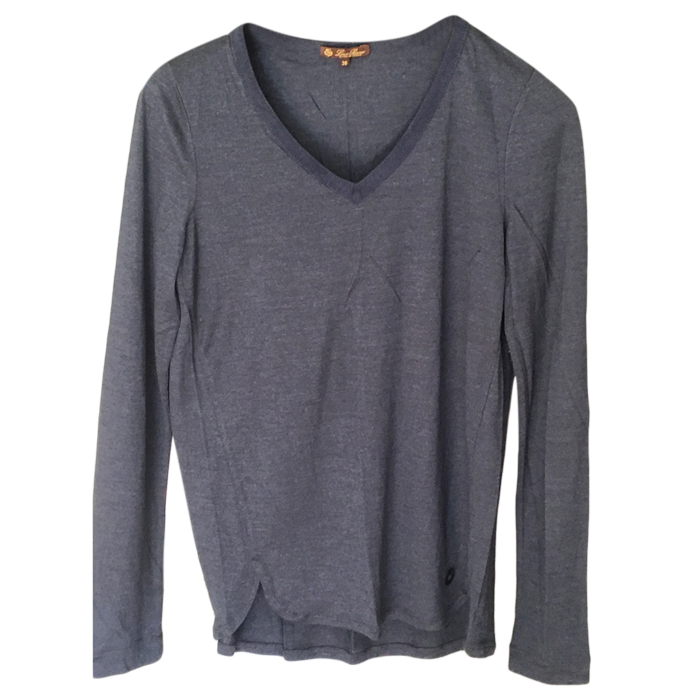 Loro Piana Petrol Blue Cashmere Silk Top | HEWI