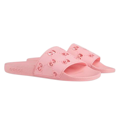 Gucci Womens Rubber Gg Slide Sandal | HEWI
