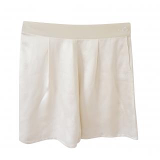 Ralph Lauren Purple Collection Ivory Silk Shorts
