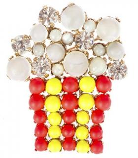 Bijoux De Famille Neon Crystal Embellished Brooch