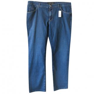 Zilli Blue Jeans With Embroidered Patch Pocket