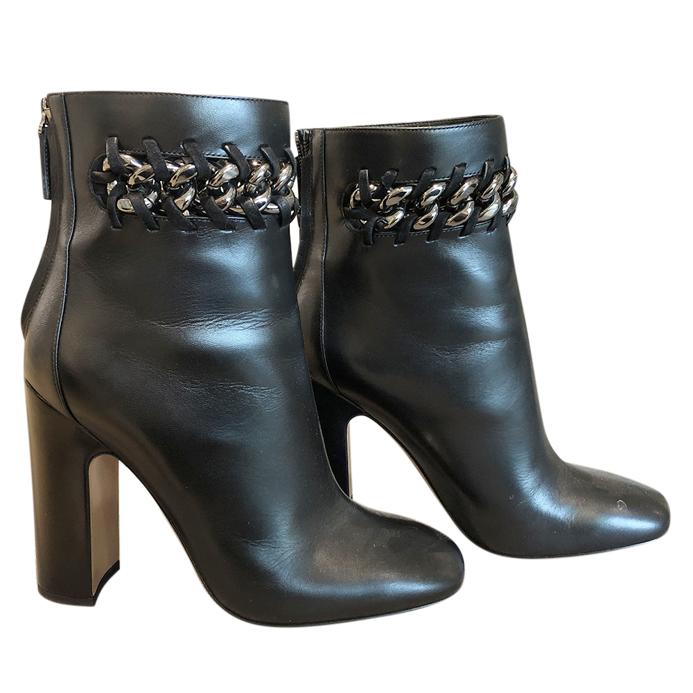 ankle boots with chain detail