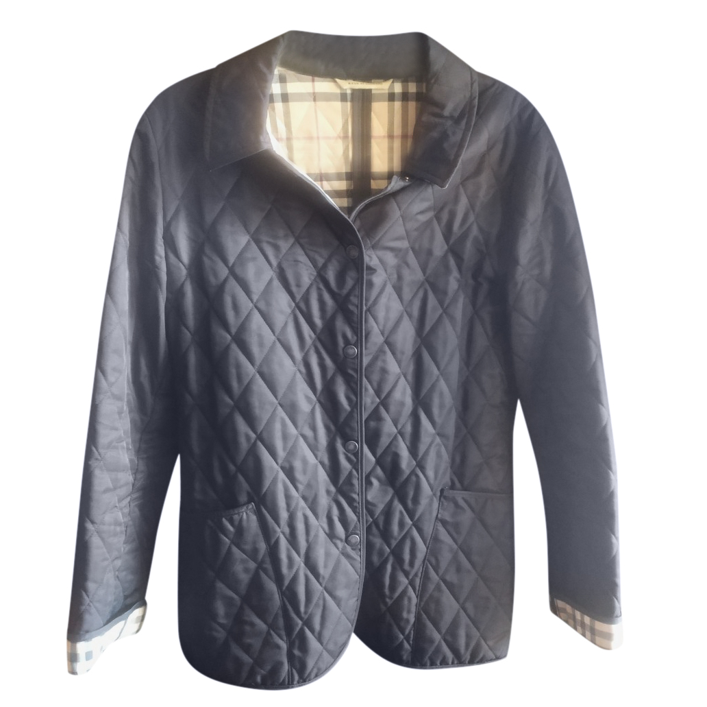burberry blue quilted jacket