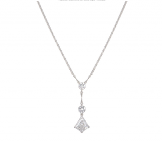 Bespoke Platinum Diamond Art Deco Necklace