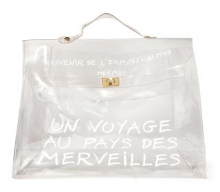 Herm�s Kelly Souvenir De L'exposition 1997 Vinyl Top Handle Bag