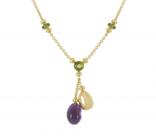 Bvlgari Gold Gemstone Embellished Necklace