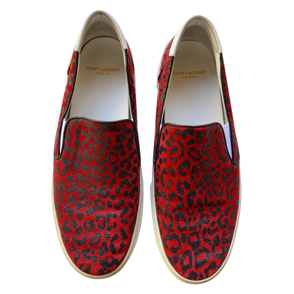 red leopard sneakers