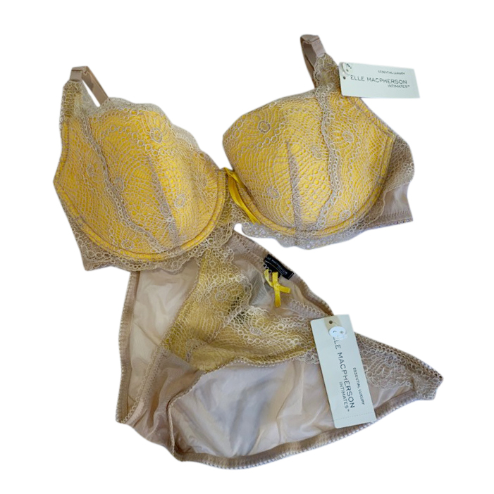 yellow lace lingerie