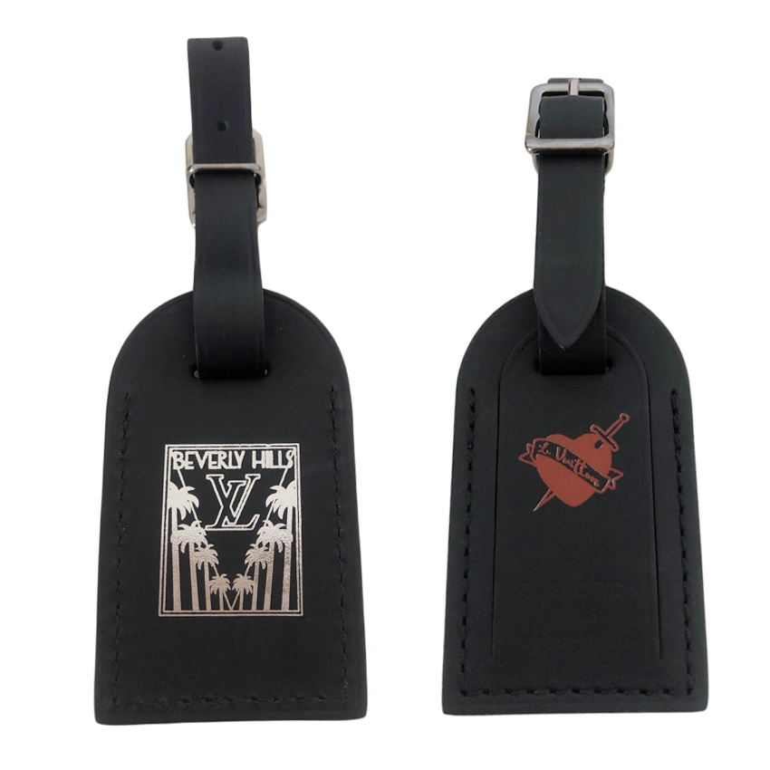 black louis vuitton luggage tag