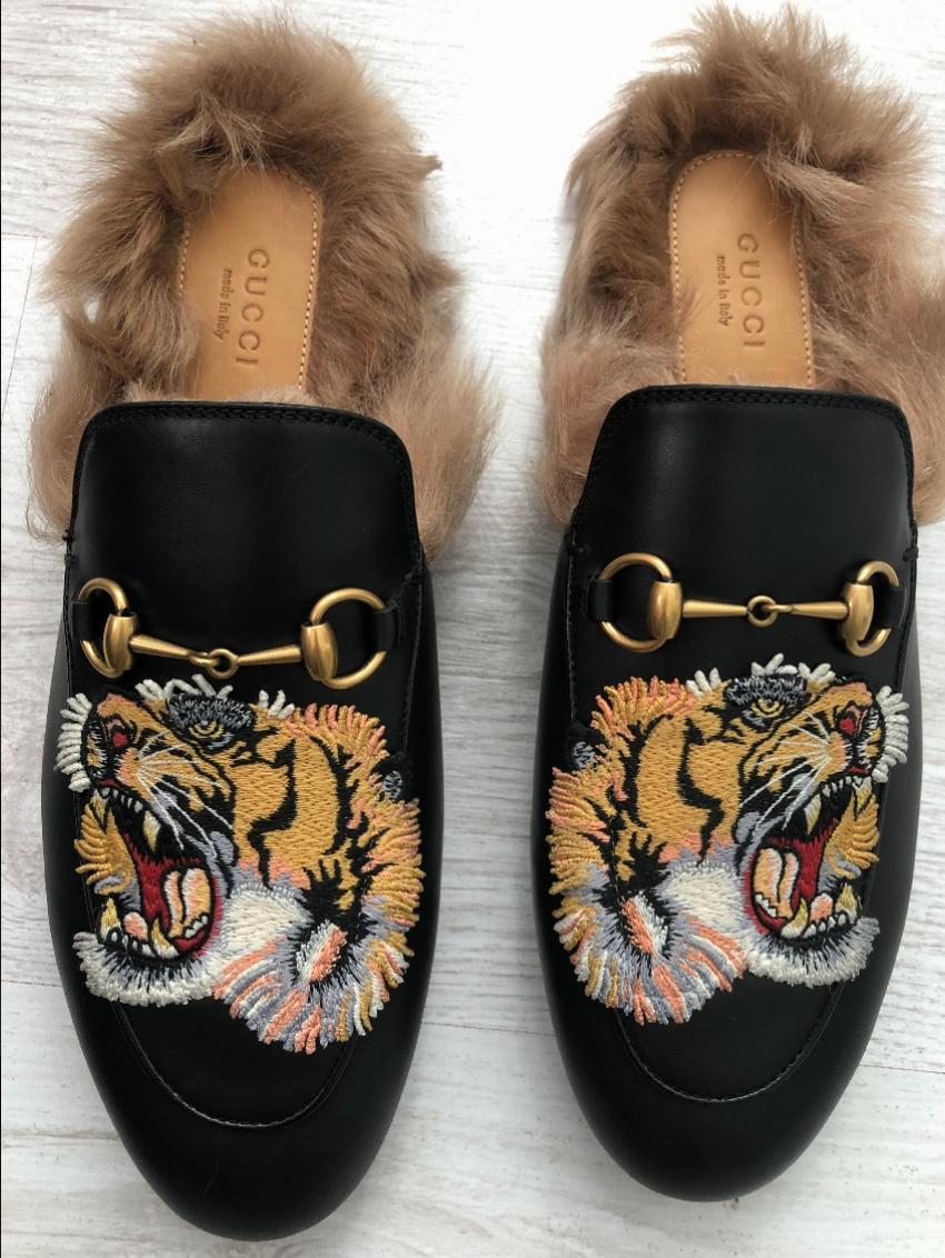 princetown slipper with tiger