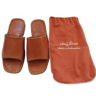Silvano Lattanzi Tan Handmade Leather Sandals
