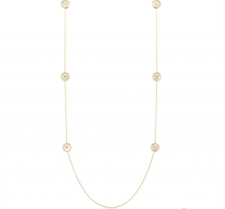 Cartier Gold Mother Of Pearl By The Yard Necklace